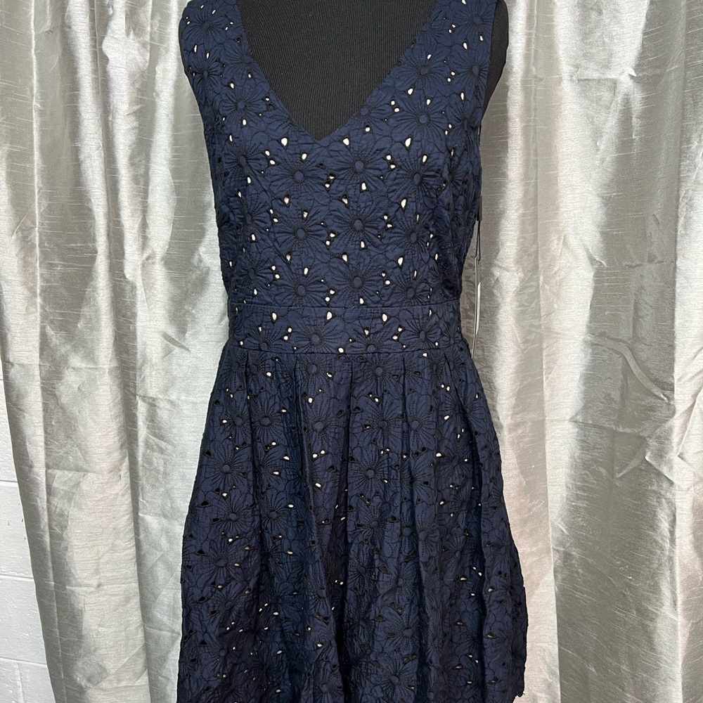 Karl Lagerfeld Navy and Black Dress NWT 6